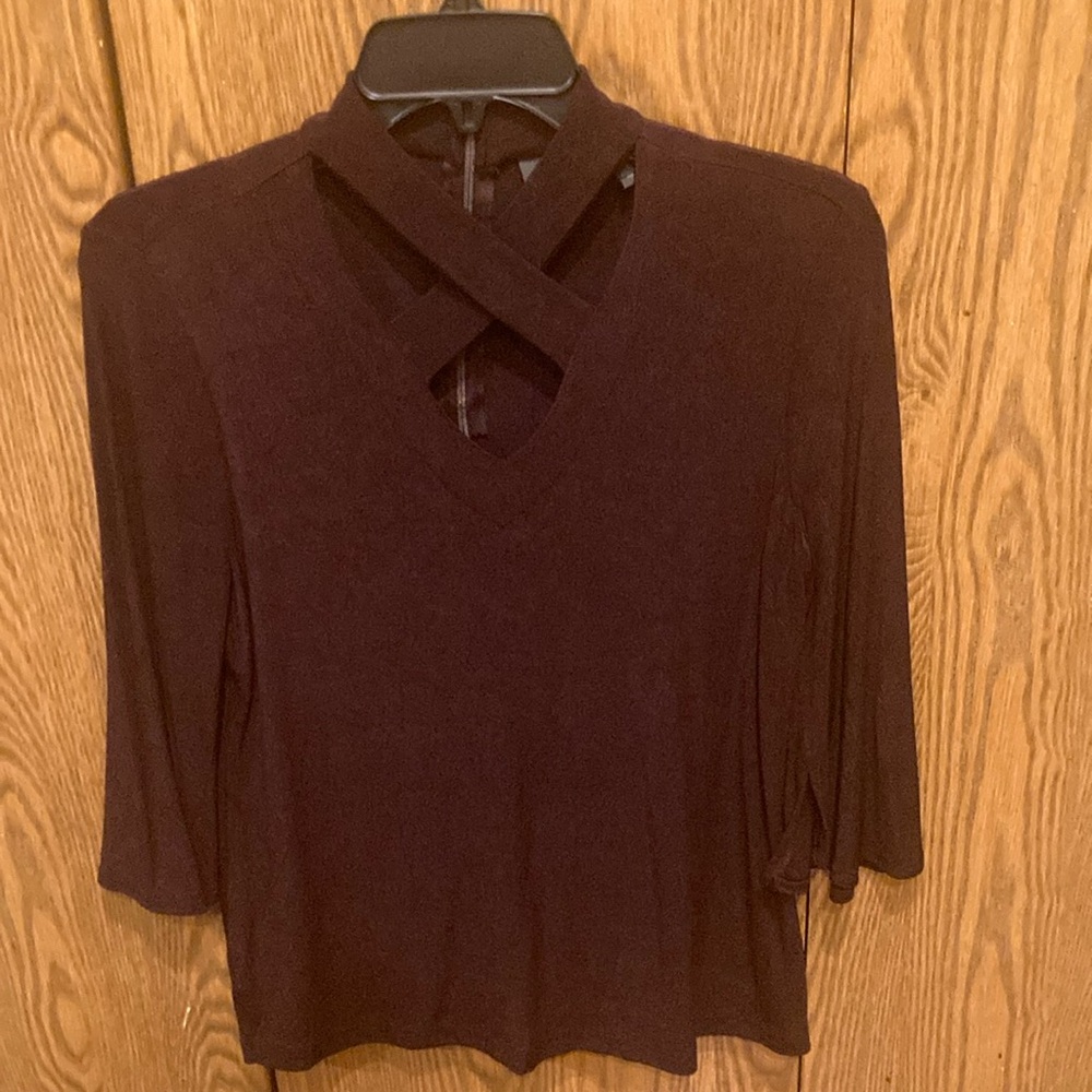 Eggplant color Chico’s Top w 3/4 sleeve